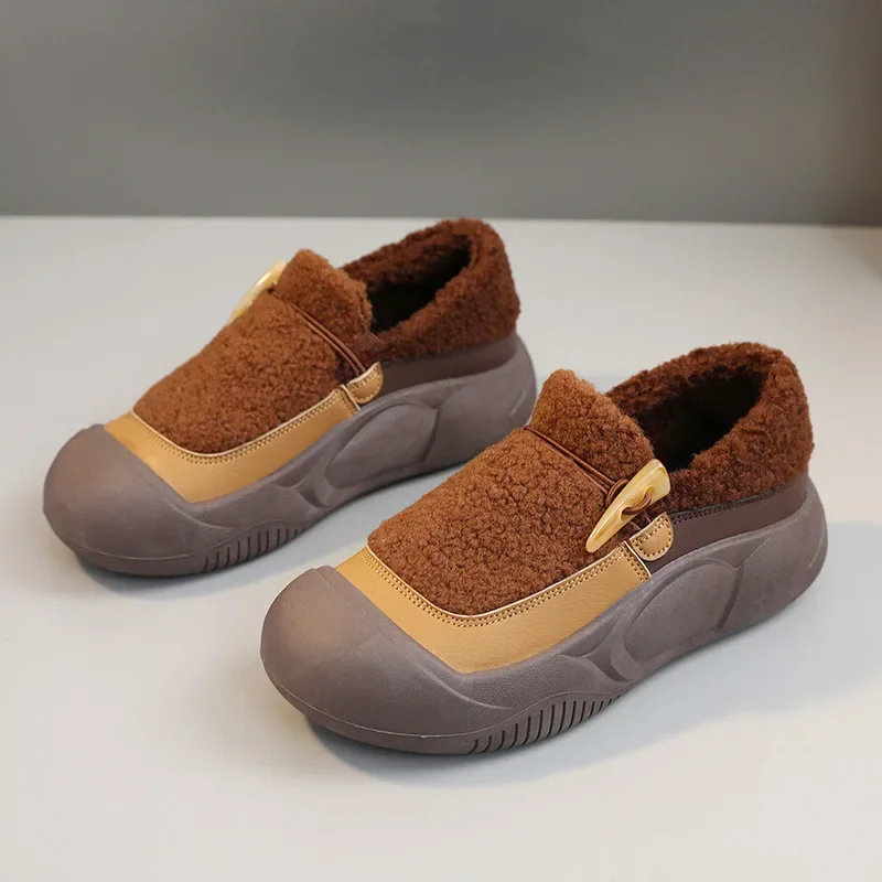 Chaussures confortables pour femmes en fourrure pour automne/hiver - image de produit 8