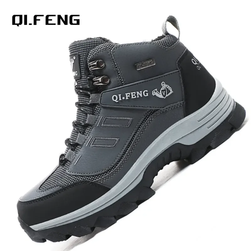 Bottes de neige en cuir pour hommes: chaudes et imperméables - image de produit 0