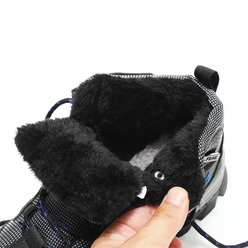 Bottes de neige en cuir pour hommes: chaudes et imperméables - image de produit 3